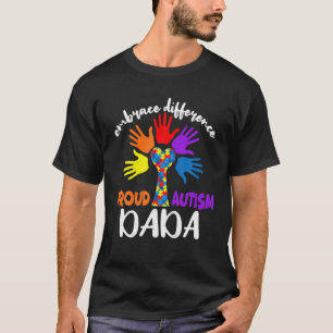 Mens Proud Daddy Dad Special Puzzle Embrace Autism T-Shirt