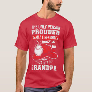 Mens Proud Firefighter Grandpa Fireman Grandfather T-Shirt