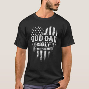 Mens Proud God Dad Godfather Gulf War Veteran Amer T-Shirt