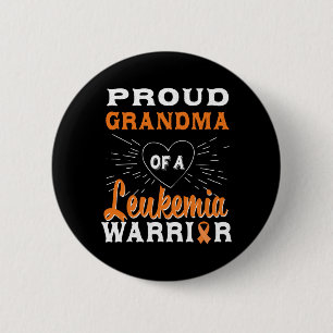 Mens Proud Grandma Of A Leukaemia Warrior Awarenes 6 Cm Round Badge