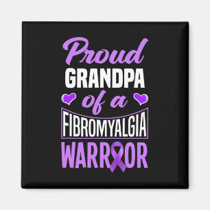 Mens Proud Grandpa Of A Fibromyalgia Warrior 1 Magnet