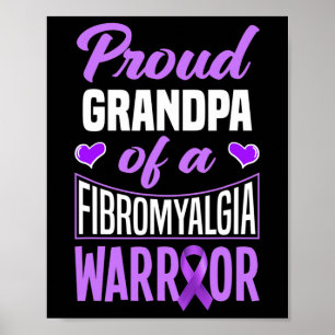 Mens Proud Grandpa Of A Fibromyalgia Warrior 1  Poster