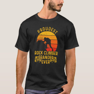 Mens Proud Grandpa Of A Rock Climber T-Shirt