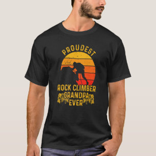 Mens Proud Grandpa Of A Rock Climber T-Shirt