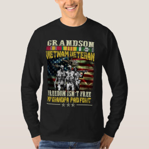 Mens Proud Grandson Of Vietnam Veterans - Freedom T-Shirt