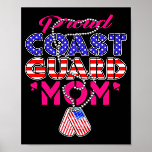 Mens Proud Military Mum Dog Tags Military Mother Poster