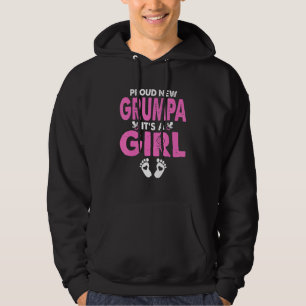 Mens Proud New Grumpa Its A Girl Gender Reveal Fat Hoodie