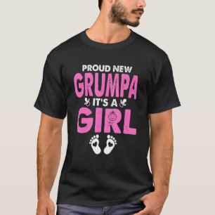 Mens Proud New Grumpa Its A Girl Gender Reveal Fat T-Shirt