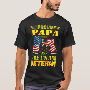 Mens Proud Papa Of A Vietnam Veteran Military Fami T-Shirt