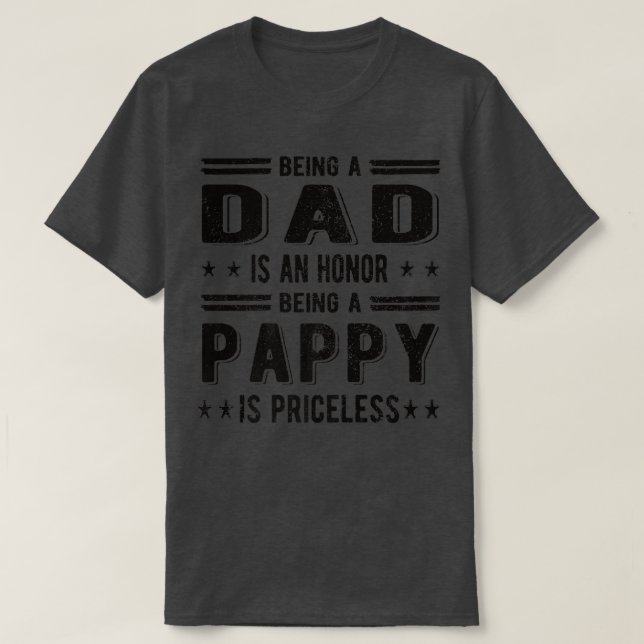 Mens Proud Pappy Best Pappy Grandpa  T-Shirt (Design Front)