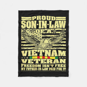 Mens proud son-in-law of a vietnam veteran -Mens p Fleece Blanket