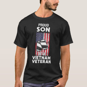 Mens Proud Son Of A Vietnam Veteran Soldier Pride T-Shirt