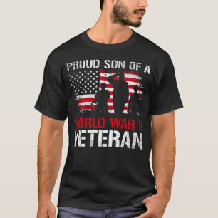 Mens Proud Son Of World War 2 Veteran - Military W T-Shirt