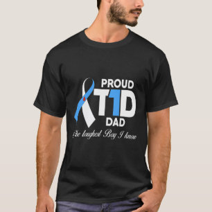 Mens Proud T1d Dad Of Son Diabetes Awareness Diabe T-Shirt