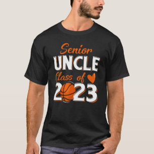 Mens Proud Uncle Of A 2023 Senior Basketball Gradu T-Shirt