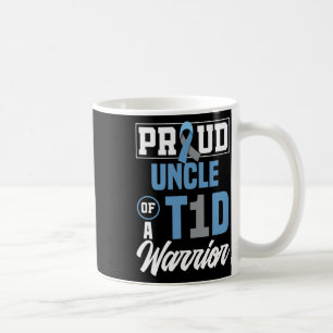 Mens Proud Uncle Of A T1d Warrior Diabetes Awarene Coffee Mug