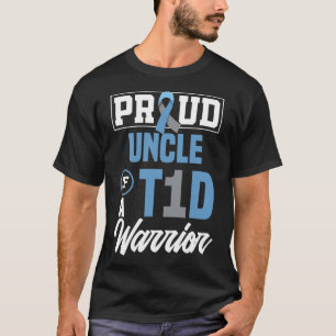 Mens Proud Uncle Of A T1d Warrior Diabetes Awarene T-Shirt