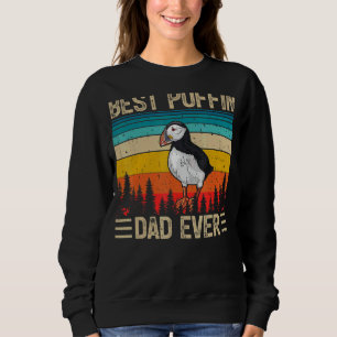 Mens Puffin Bird Vintage Best Puffin Dad Ever Fat Sweatshirt
