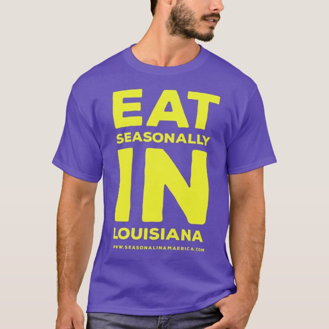 Men's Purple and Gold Seasonal in LA T-Shirt (Front)