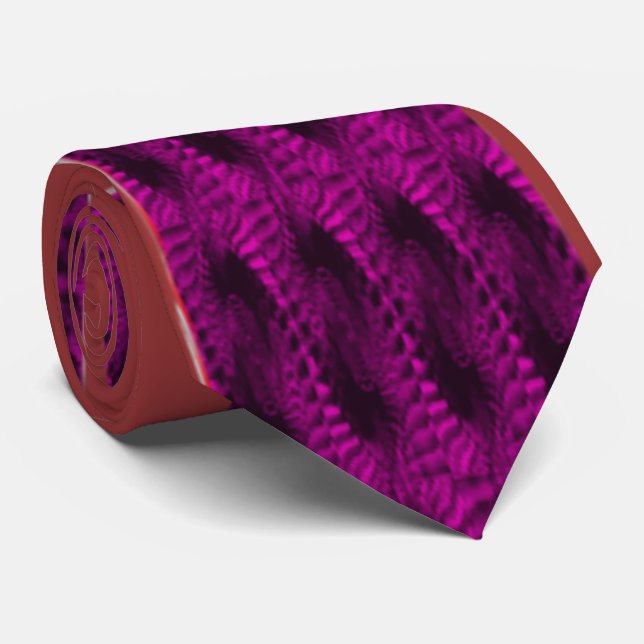 Men's Purple DNA Pattern Tie (Rolled)