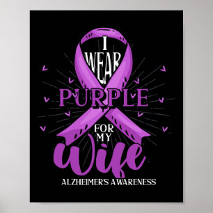 Mens Purple Ribbon Heimerheimers Fighter Wife Heim Poster