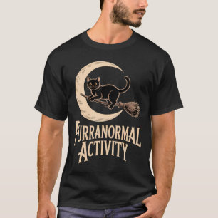 Mens Purranormal Activity Halloween Black Cat T-Shirt