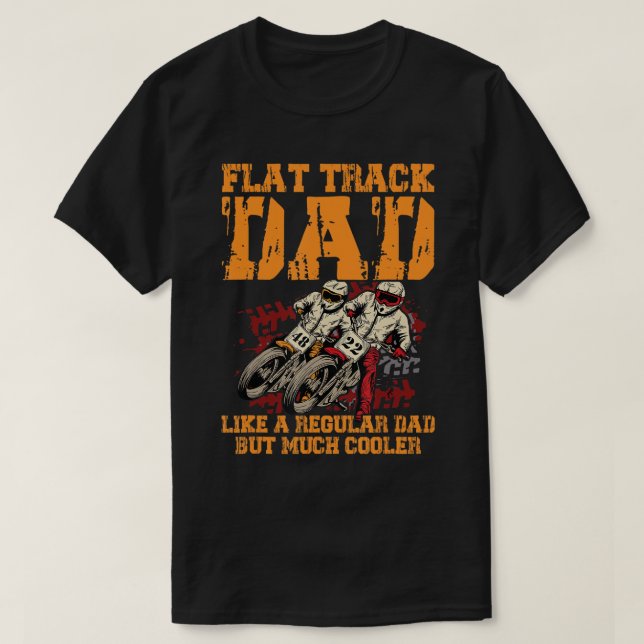 Mens Racing Flat Track Motorcycle Design for a Fla T-Shirt (Design Front)