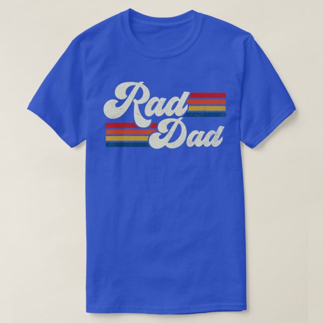 Mens Rad Dad Retro Fathers Day Top  (Design Front)