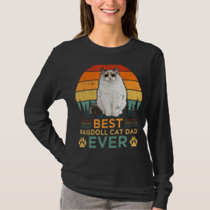 Mens Ragdoll Cat  Vintage Best Ragdoll Cat Dad Fat T-Shirt