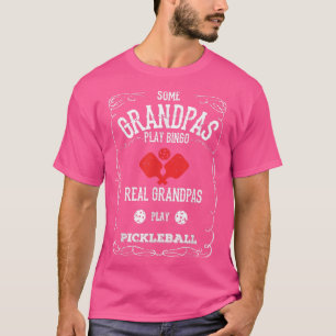 Mens Real Grandpas Play Pickleball T-Shirt
