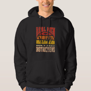 Mens Real men don't need instructions  men craftsm Hoodie