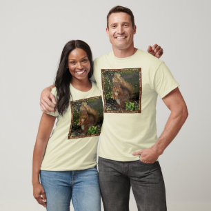 Mens Red Squirrel Organic T Shirt