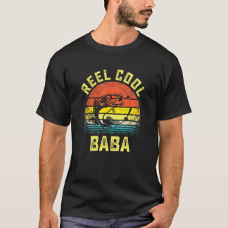 Mens Reel Cool Baba Fish Fishing Fathers Day T-Shirt
