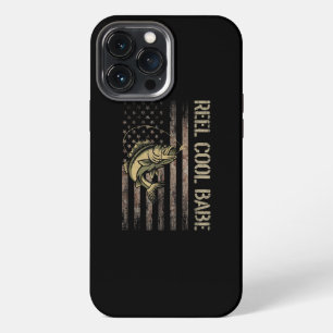 Mens Reel Cool Babe Fishing Camoflauge America iPhone 13 Pro Max Case