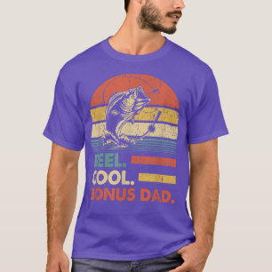 Mens Reel Cool Bonus Dad Fishing  Funny Fish Vinta T-Shirt