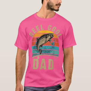 Mens Reel Cool Dad Fisherman Fathers Day Fishing 8 T-Shirt