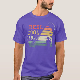 Mens Reel Cool Dad Fisherman Fishing Papa Fathers T-Shirt