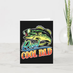 Mens Reel Cool Dad Fisherman Funny Fishing  Card