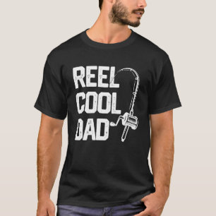 Mens Reel Cool Dad Fishing Daddy Father's Day Gift T-Shirt