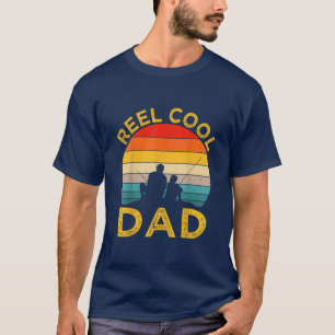 Mens Reel Cool DAD Fishing Daddy Vintage Grandpa F T-Shirt