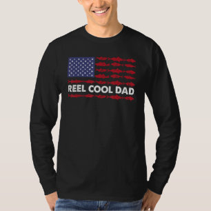 Mens REEL COOL DAD Fishing Father s Day 4th of Ju T-Shirt