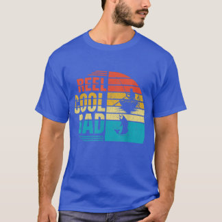 Mens Reel Cool DadFathers Day Gift For Fishing Dad T-Shirt