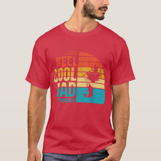 Mens Reel Cool DadFathers Day Gift For Fishing Dad T-Shirt
