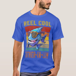 Mens Reel Cool Father In Law Fisherman  Funny Fath T-Shirt