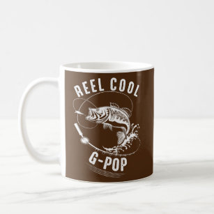 Mens Reel Cool G pop Fishing Father's Day Coffee Mug