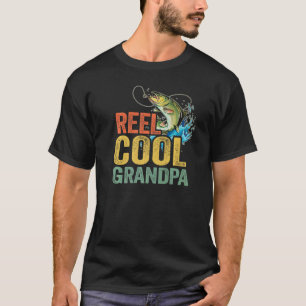 Mens Reel Cool Grandpa Bass Fish Dad Fisherman Dad T-Shirt