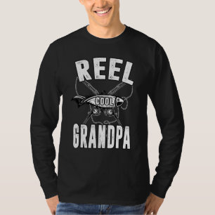 Mens Reel Cool Grandpa Fishing Dad Father's Day T-Shirt