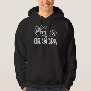 Mens Reel Cool Grandpa For Daddy Usa Fishing Fath Hoodie