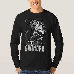 Mens Reel Cool Grandpa Matching Family Fishing T-Shirt