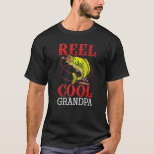 Mens Reel Cool Grandpa Shirt Funny Valentine Fathe